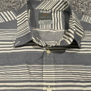 Thomas Dean Short Sleeve Button Down